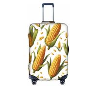 ADAhgu Housse de protection lavable pour valise avec fermeture éclair dissimulée Motif Happy Thanksgiving Day, blanc, M