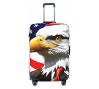 ADAhgu Housse de protection personnalisée pour valise, motif aigle chauve américain, pour voyage et affaires, Noir , M
