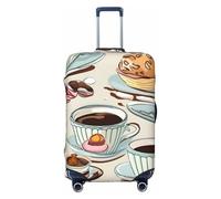 ADAhgu Housse de protection personnalisée pour valise, motif café et bonbons, chocolat, pour voyage et affaires, Noir , XL
