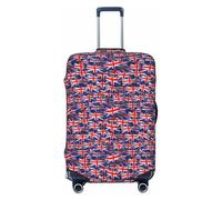 ADAhgu Housse de protection personnalisée pour valise, motif drapeau du Royaume-Uni pour voyage et affaires, Noir , L