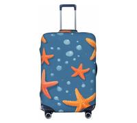 ADAhgu Housse de protection personnalisée pour valise, motif étoile de mer, pour voyage et affaires, Noir , S