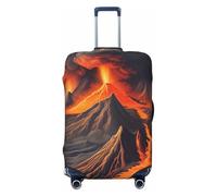 ADAhgu Housse de protection personnalisée pour valise, motif volcano, pour voyage et affaires, Noir , M