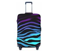 ADAhgu Housse de protection personnalisée pour valise, motif zèbre camouflage, rayures et rayures pour voyage et affaires, Noir , S