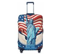 ADAhgu Housse de valise imprimée statue de la Liberté à la mode, protection personnalisée pour les voyages et les affaires, Noir , L