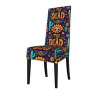 ADAhgu Housses de chaise extensibles polyvalentes et imperméables avec imprimé rose et tête de mort