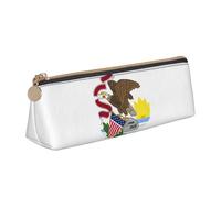 ADAhgu Illinois State Flag Print Trousse à crayons légère polyvalente avec fermeture éclair