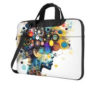 ADAhgu Intelligence artificielle imprimé cerveau sac élégant et protecteur pour ordinateur portable léger et polyvalent pour le travail voyage, Noir , 13 inch