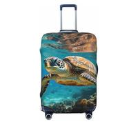 ADAhgu Lord Howe Island Sea Turtle Print Housse de valise personnalisée pour voyage et affaires, Noir , S