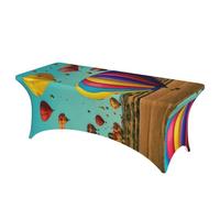 ADAhgu Nappe de table rectangulaire élastique facile à nettoyer pour fêtes et événements en plein air Lavande
