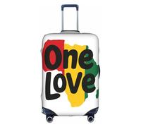 ADAhgu One Love Housse de protection lavable avec fermeture éclair dissimulée Motif Afrique, blanc, L