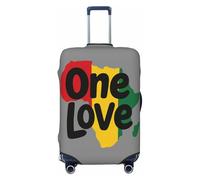 ADAhgu One Love Housse de protection personnalisée pour valise Motif africain Pour voyage et affaires, Noir , S
