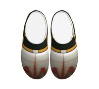 ADAhgu Pantoufles en TPR pour adulte avec imprimé bâton de hockey - Lavable - Pour homme et femme - Chaussures d'hiver respirantes et confortables