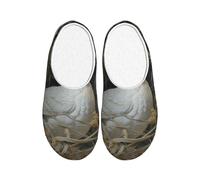 ADAhgu Pantoufles en TPR pour adulte avec imprimé herbe et colombe lavables pour homme et femme, chaussures d'hiver respirantes et confortables