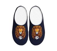 ADAhgu Pantoufles en TPR pour adulte avec imprimé lion cool et lavables pour homme et femme, chaussures d'hiver respirantes et confortables