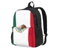 ADAhgu Sac à dos de randonnée imperméable avec imprimé drapeau du Mexique - Grande capacité