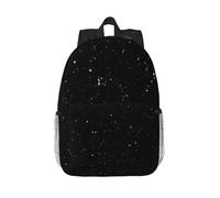 ADAhgu Sac à dos fonctionnel noir à paillettes pour l'école, les voyages, la randonnée, la pêche, les activités de plein air