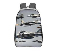 ADAhgu Sac à dos fonctionnel transparent en PVC transparent avec imprimé avions de chasse pour l'école, les voyages, les garçons, les filles, les étudiants