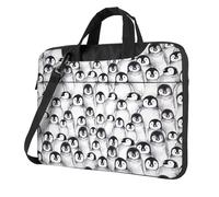 ADAhgu Sac pour ordinateur portable avec imprimé pingouins mignons, élégant et protecteur, léger et polyvalent pour le travail et les voyages, Noir/blanc, 13 inch