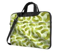 ADAhgu Sac pour ordinateur portable avec imprimé sushi aneth cornichons élégant et protecteur, léger et polyvalent pour le travail et les voyages, Noir , 13 inch