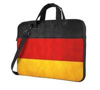 ADAhgu Sac pour ordinateur portable élégant et protecteur avec imprimé drapeau de l'Allemagne, léger et polyvalent pour le travail et les voyages, Noir/blanc, 15.6 inch