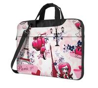 ADAhgu Sac pour ordinateur portable élégant et protecteur Motif Tour Eiffel Paris Tour Eiffel France Léger et polyvalent pour le travail Voyage, Noir/blanc, 13 inch