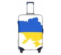 ADAhgu Save Ukraine Housse de protection lavable pour valise avec fermeture éclair dissimulée, blanc, L