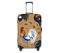 ADAhgu Shine Rooster Housse de protection de bagage personnalisée pour voyage et affaires Motif coq, Noir , S