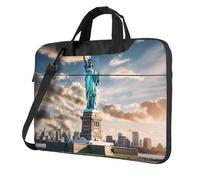 ADAhgu Statue de la Liberté à New York, sac élégant et protecteur pour ordinateur portable, léger et polyvalent pour le travail et les voyages, Noir , 13 inch
