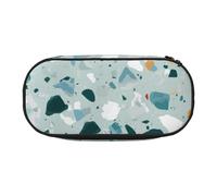 ADAhgu Terrazzo Trousse à crayons avec imprimé marbré pastel pour l'école, les étudiants, les voyages, le bureau, les fournitures de bureau, Noir , Taille unique, Organiseur de sac