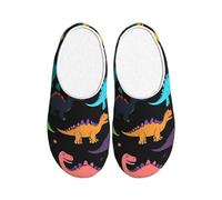 ADAhgu Tongs TPR adultes imprimées motif dinosaure lavables pour hommes et femmes chaussures d'hiver respirantes et confortables