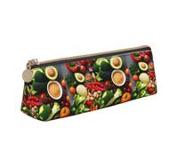 ADAhgu Trousse à crayons légère avec fermeture éclair - Imprimé aliments sains - Usage polyvalent - Pour l'école et les étudiants