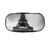 ADAhgu Trousse à crayons noire avec imprimé Tour Eiffel Paris pour l'école, les étudiants, les voyages, le bureau, la papeterie, le maquillage, Noir , Taille unique, Organiseur de sac