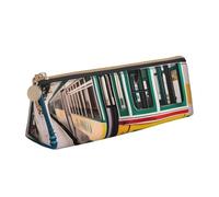 ADAhgu Trousse légère à fermeture éclair avec motif de tramway de Lisbonne, polyvalente, idéale pour l'école, les étudiants