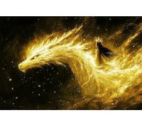 ADAIJINSHU Kit de broderie diamant 5D pour adultes et débutants, motif dragon blanc, idéal pour la décoration murale de la maison, rond, 50 x 60 cm