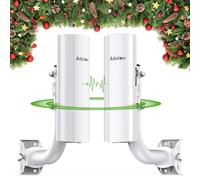 AdaLov CPE366 Gigabit Pont WiFi Extérieur, 5.8G 3KM Pont sans Fil, Antenne 16dBi, Plug & Play, Étanchéité IP65, Point-à-Point Réseau pour Abri de Jardin/Garage/Dépendance/Atelier, 24V PoE