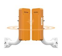 AdaLov CPE469 Pont sans Fil Gigabit Extérieur, Double Bande 5,8G/2,4G Pont WiFi avec Supports, Point-à-Point 3 km pour étendre Le réseau vers Caméra/Boutique/Grange/Atelier, Prêt à l’Emploi, PoE, IP65