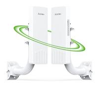 AdaLov CPE661 Pont WiFi Point à Point, 5 GHz Pont Wi-FI extérieur 3KM avec Adaptateur PoE et Support, IP65 résistant aux intempéries pour Extension réseau, Starlink, Garage, Ferme