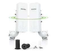 AdaLov Pont sans fil point à point extérieur : pont Wi-Fi CPE661 Gigabit 5,8 GHz 3 km pour extension de réseau, adaptateur PoE, IP65 résistant aux intempéries, avec 2 supports pour garage Starlink