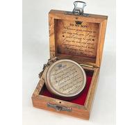 Adam Crafts - Boussole de Dieu en laiton, cadeau antique gravable pour homme, boussole « To My Son » de qualité supérieure est parfaite pour des souvenirs distinctifs et intemporels (boussole de poche