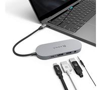 ADAM elements Hub USB-C avec stockage SSD (480 Go) Disque externe avec 60 W Power Delivery 3.0 Type-C Port HDMI pour 4K30 Hz, port USB-A 3.1 et prise casque 3.5, compatible avec MacBook Pro, iPad Pro