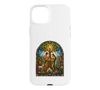 Adam et Eve Eden Création Médiévale Biblique Icône Art Foi Coque pour iPhone 15 Plus