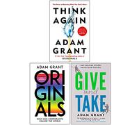 Adam Grant Collection 3 Books Set (Originals, Give and Take, [Hardcover] Think Again)