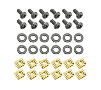 Adam Hall 19" Parts 5924 M12 AH - Lot de 12 vis M6 x 12 mm avec écrou cage et rondelle déformable en sachet