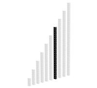 Adam Hall - 61535B14 - Profilé rack en acier 2 mm, 14U