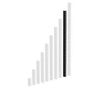 Adam Hall 19" Parts 61535 B 18 - Profilé Rack acier Noir Heavy Duty 18 U