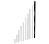 Adam Hall - 61535B20 - Profilé rack en acier 2 mm, 20U