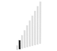 Adam Hall - 61535B4 - Profilé rack en acier 2 mm, 4U Noir