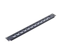 Adam Hall 19" Parts 872213 - Panneau 1 U pour rack 19", profil en U, 12 trous pour embases "D"