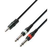 Adam Hall Cables 4 STAR YWPP 0600 - Câble Audio REAN Mini-Jack 3,5 mm stéréo vers 2 x Jack 6,35 mm mono 6 m