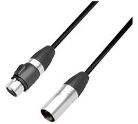 Adam Hall 4 STAR DGH 0500 IP65 DMX XLR Câble de liaison [1x XLR mâle 5 pôles - 1x XLR femelle 5 pôles] 5 m noir